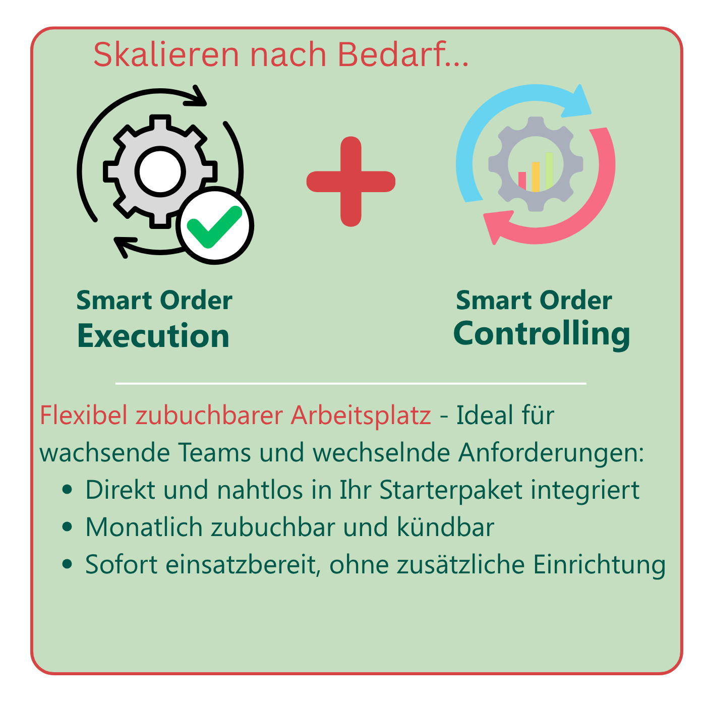 Smart Order Execution & Smart Order Controlling weiterer Arbeitsplatz